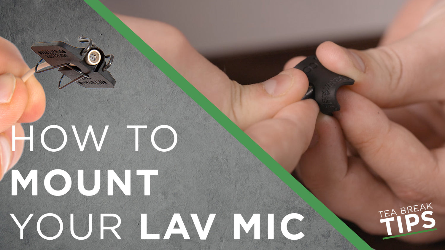 The Lav Concealer - How to Mount and Unmount your Lav Mic quickly and easily